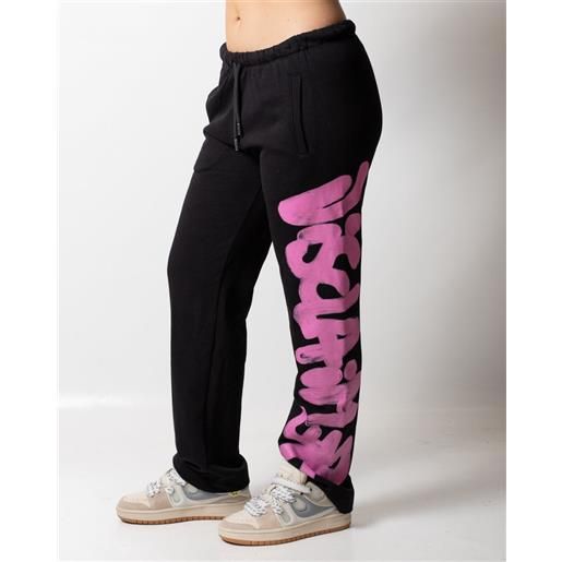 Disclaimer pantalone Disclaimer in felpa con logo glitter donna