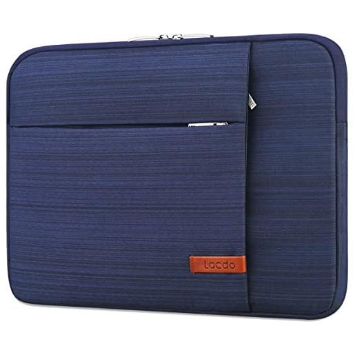 Lacdo borsa protettiva custodia per 13 pollici new mac. Book air m5 a3449 2026, m4 a3240 2025/m3 a3113/m2 a2681/m1 a2337, 13 mac. Book neo a18 pro a3404 2026, 13 i. Pad pro m5/i. Pad air m4 bag, blu