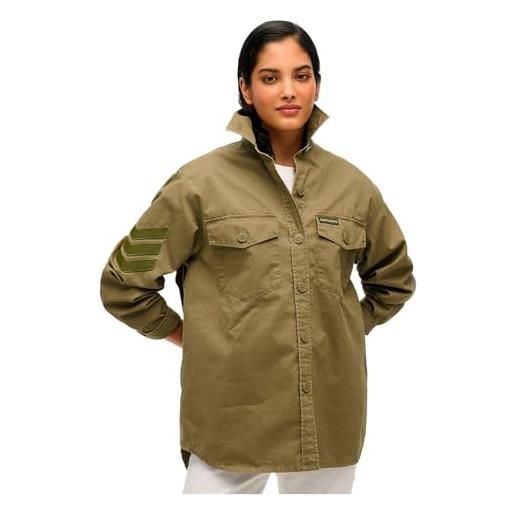 Superdry camicia da donna in stile militare, muschio kaki, s
