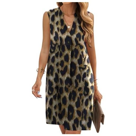 Abiti estivi da donna UK Flowy senza maniche V Nevk vita prendisole
