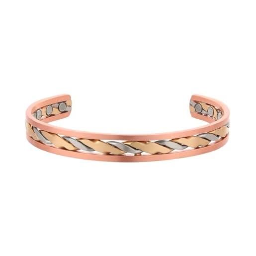 Bracciale Magnetico EBUTY In Rame Puro 99,9% – Donna – Regolabile 20 Cm – Con Magneti 3000 Gauss