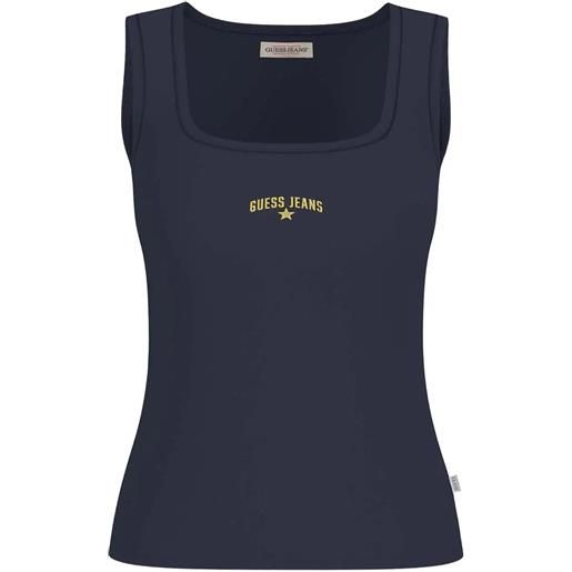GUESS JEANS t-shirt donna - GUESS JEANS blu - w6gpz2 ka0h1