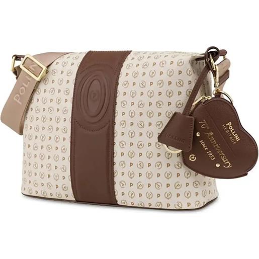 POLLINI borsa a spalla donna - POLLINI avorio-marrone - te8400pp02q1z