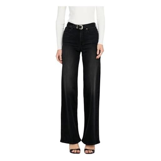 ONLY onlmadison blush hw wide dnm cro099 noos jeans, donna, nero (washed black), (l)w x 34l