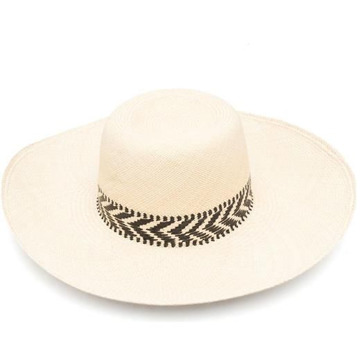 Borsalino cappello panama intrecciato - toni neutri