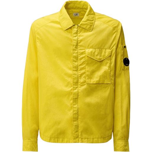 C.P. Company giacca-camicia chrome-r lens con zip - giallo