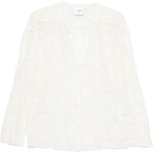 Nude blusa in pizzo - bianco