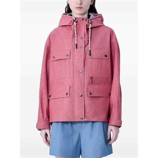 Moncler Grenoble giacca beziers con cappuccio - rosso