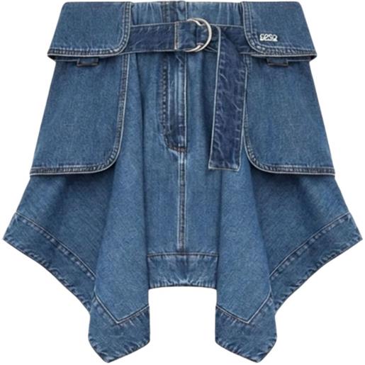 LOEWE minigonna cargo con cintura - blu