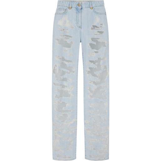 Elisabetta Franchi jeans con effetto vissuto - blu