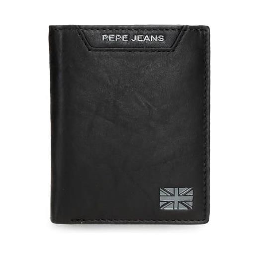 Porta Carte In Pelle Con 40 Scomparti Verticali – Porta Documenti E Carte Di Credito – Compatto 11x8,5 Cm – Nero
