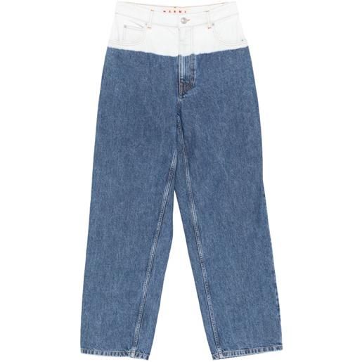 Marni jeans a gamba ampia - blu