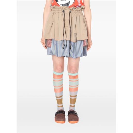 Kolor shorts con dettaglio a righe - toni neutri