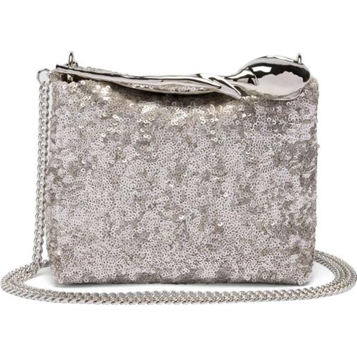 ERDEM borsa tote bloom mini - argento