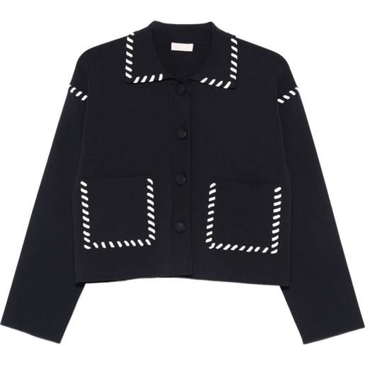 LIU JO giacca con rifinitura a contrasto - blu