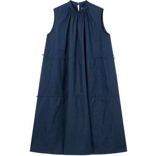 TOMBOY abito smanicato con arricciatura - blu