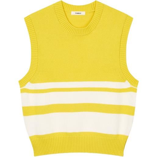 TOMBOY canotta a righe - giallo