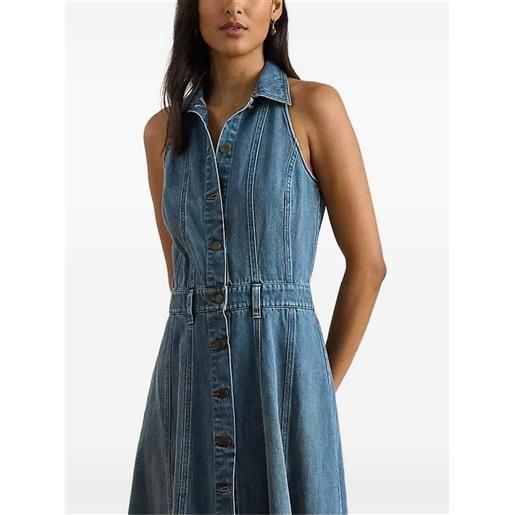 Lauren Ralph Lauren chemisier midi smanicato denim - blu