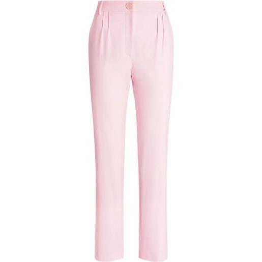 Genny pleat-detail trousers - rosa