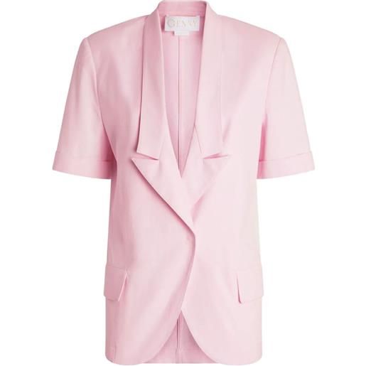 Genny flap-pockets short-sleeves blazer - rosa