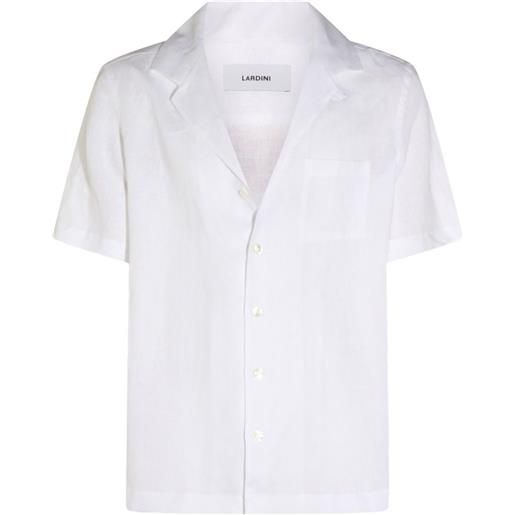Lardini camicia con scollo a v - bianco
