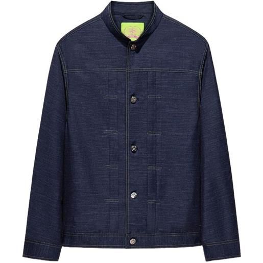 Shanghai Tang giacca denim con bottoni - blu