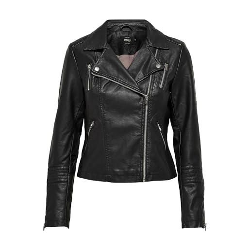 ONLY carmakoma caremmy faux leather biker noos giacca, nero (black), 52 donna