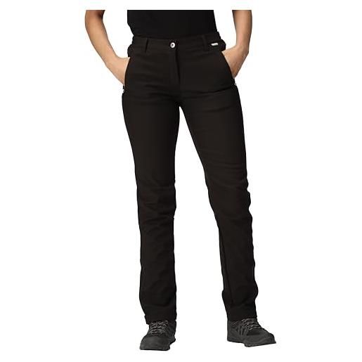 Regatta geo sshell trs ii pantaloni, black, 18 breve donna