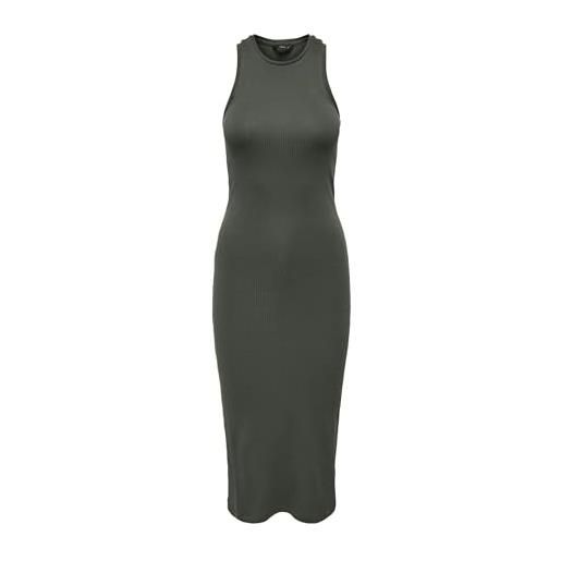 Only onlbelfast s/l midi dress jrs noos, vestito donna, beluga, m