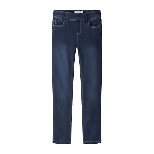 Name it nkfpolly skinny dnm legging 1182-to noos, jeans bambine e ragazze, blu (dark blue denim), 122