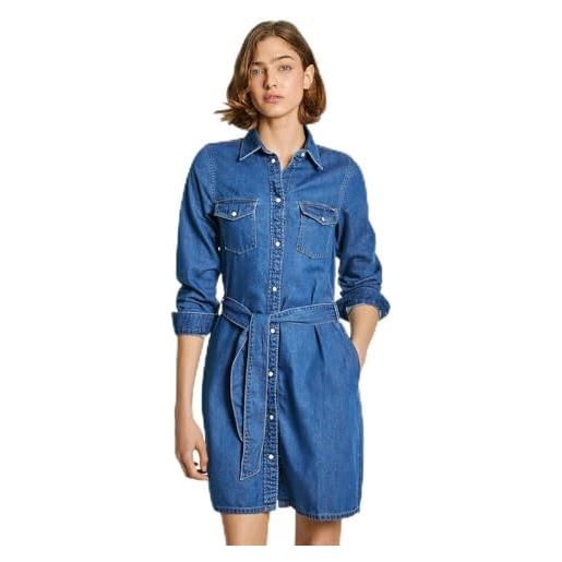 Pepe Jeans regular denim dress pl953581, vestito donna, blue (denim-ht8), 