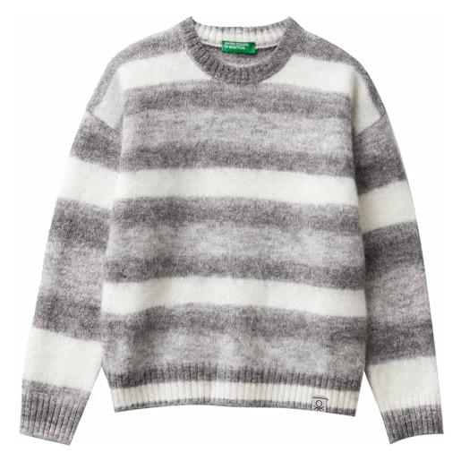 United Colors of Benetton maglia g/c m/l 16pwq109t maglione, grigio, 160 cm bambino