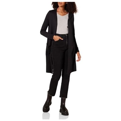 Amazon Essentials longer length cardigan, cardigan donna, beige (camel heather cam), large