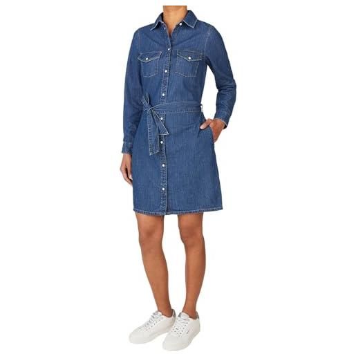 Pepe Jeans abito da donna in denim regolare, blu (denim-hx6), m, blu (denim-hx6), m