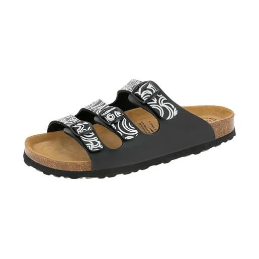 Lico bioline lady soft, sabot donna, nero (nero/weiss), 39 eu (6 damen uk)