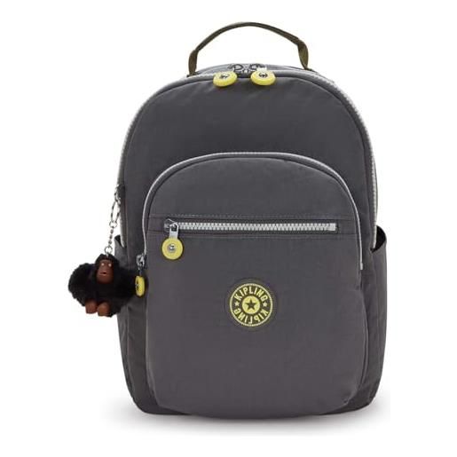 Kipling seoul s, borsa messenger unisex - adulto, back to grey, 16 x 25.5 x 35 cm