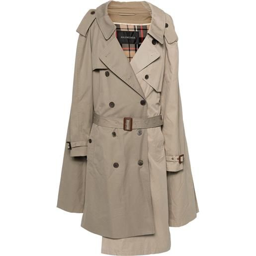 Balenciaga trench con doppia manica - toni neutri