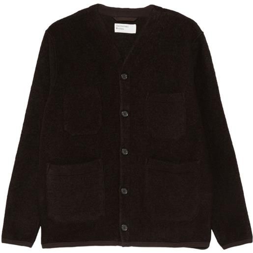 Universal Works cardigan con applicazione - marrone