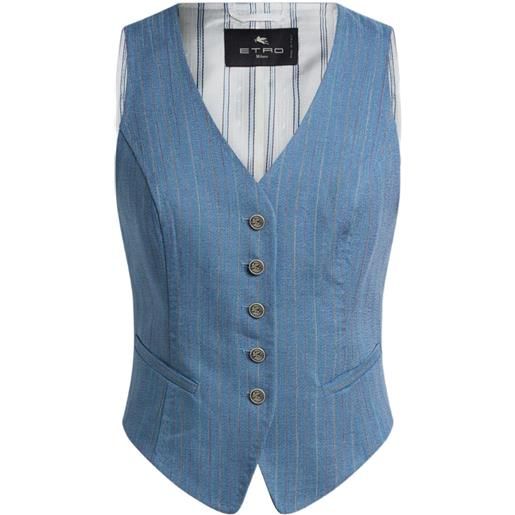 ETRO gilet a righe - blu
