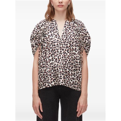 3.1 Phillip Lim top con scollo a v - toni neutri
