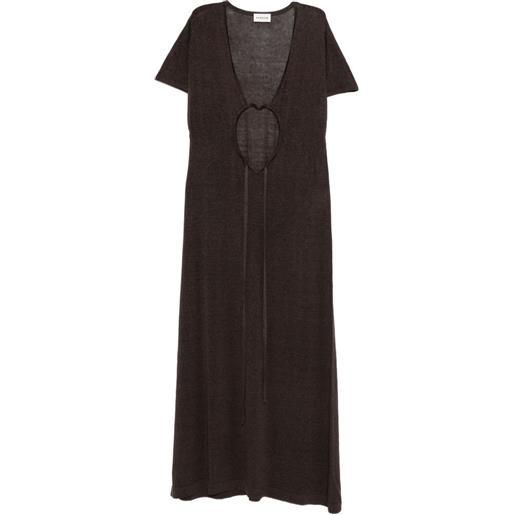P.A.R.O.S.H. abito lungo con dettaglio cut-out - marrone