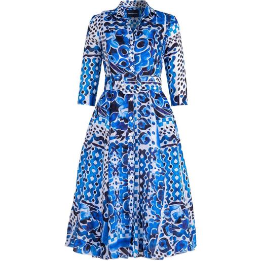 Samantha Sung abito aster midi - blu