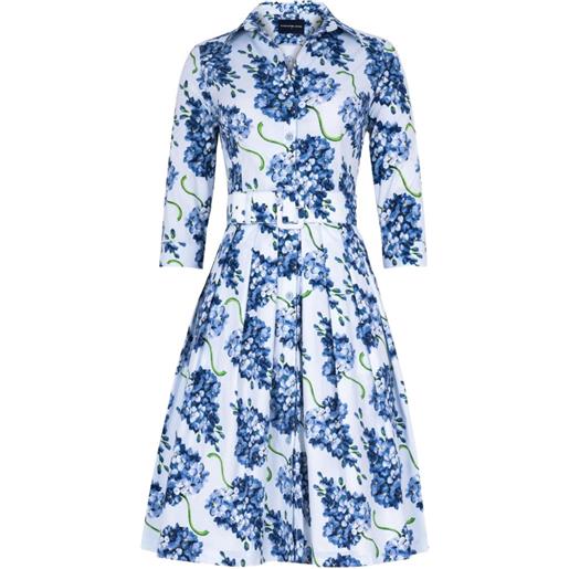 Samantha Sung abito audrey midi a fiori - bianco