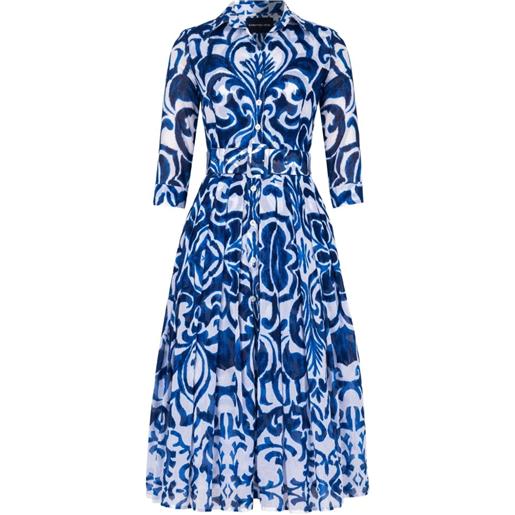 Samantha Sung abito midi audrey con stampa - blu