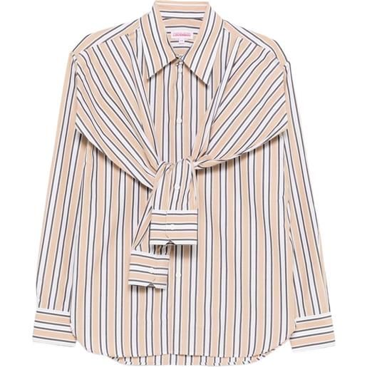 Charles Jeffrey Loverboy camicia hold me a righe - toni neutri