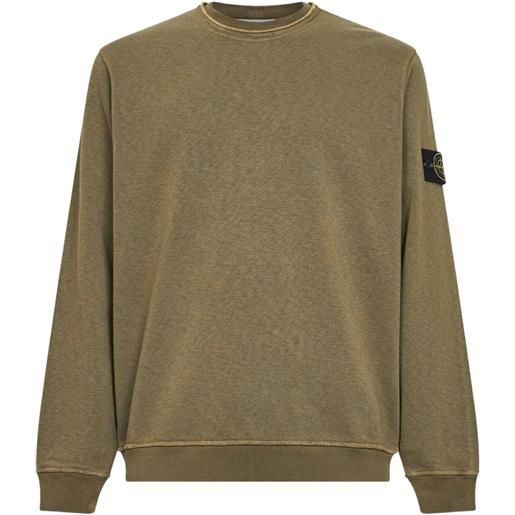 Stone Island felpa con applicazione logo - verde