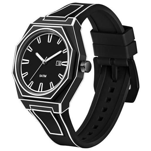 Orologio Con Cinturino In Silicone Nero