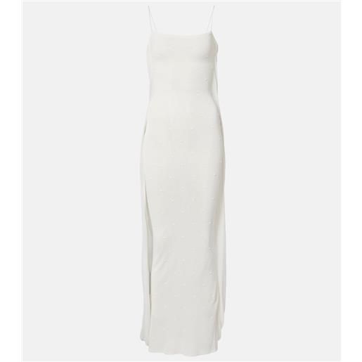 Jacquemus abito sottoveste plumetis in jersey a pois