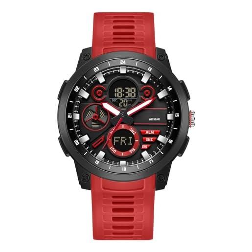Pasoy Orologio Digitale Uomo In Acciaio Inox | Cronometro, Sveglia, Retroilluminazione E Impermeabile 3 ATM