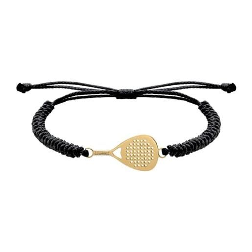Ciondolo racchetta da tennis in oro giallo e oro bianco - Il Bello Del